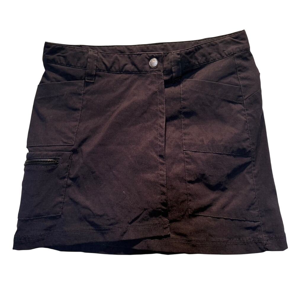 Athleta Skirt Womens 4 Black Faux Wrap Athletic Tennis Golf Cargo Outdoor Casual